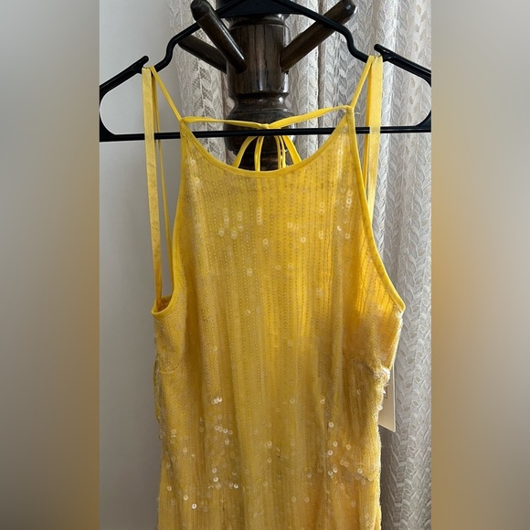 Mac Duggal Prom Long Formal Evening Gown Yellow Sunshine 93718 Size 8 - Picture 8 of 12
